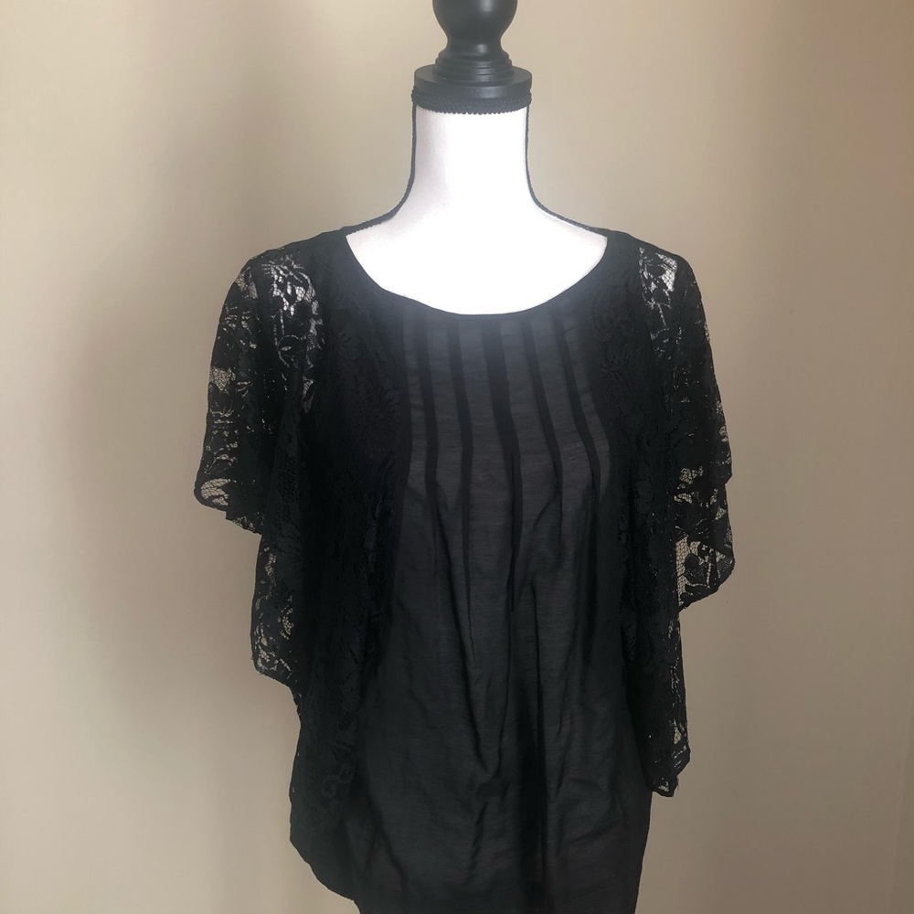 Joie Lace Flutter Sleeve Top - Size Small